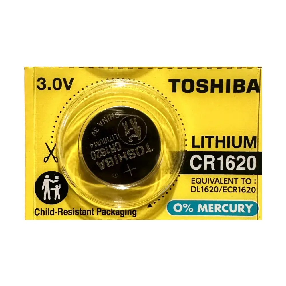 PILHA BOTAO LITIO CR1620 1PCS PRATA