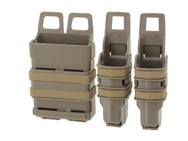 FMA Set of polymer pouches for magazines - Dark Earth