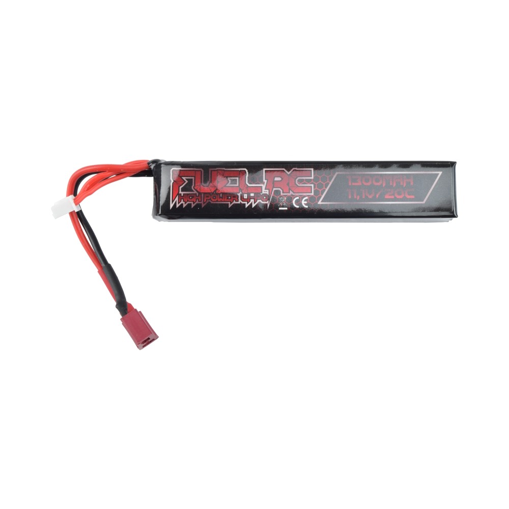 FUEL LI-PO BATTERY 11.1V X 1300MAH 20C STICK DEANS PLUG