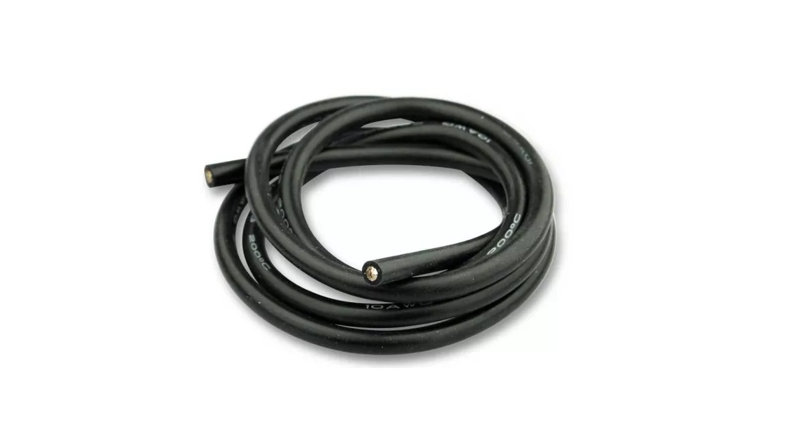 TOP ARMS Silicone 0.75 mm2 wiring, 18#AWG, black - 1 meter