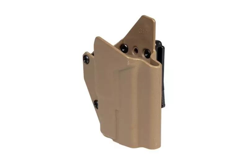FMA Composite Holster for G17 Replicas with Tactical Flashlight - Dark Earth