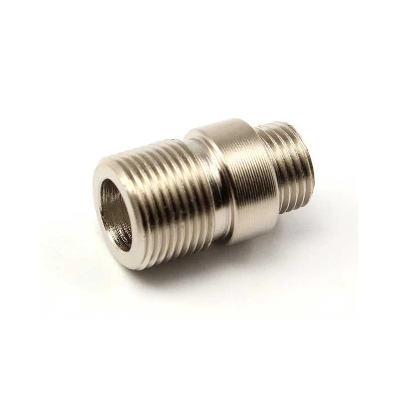 AirsoftPro WE pistols silencer adaptor - short, stainless steel