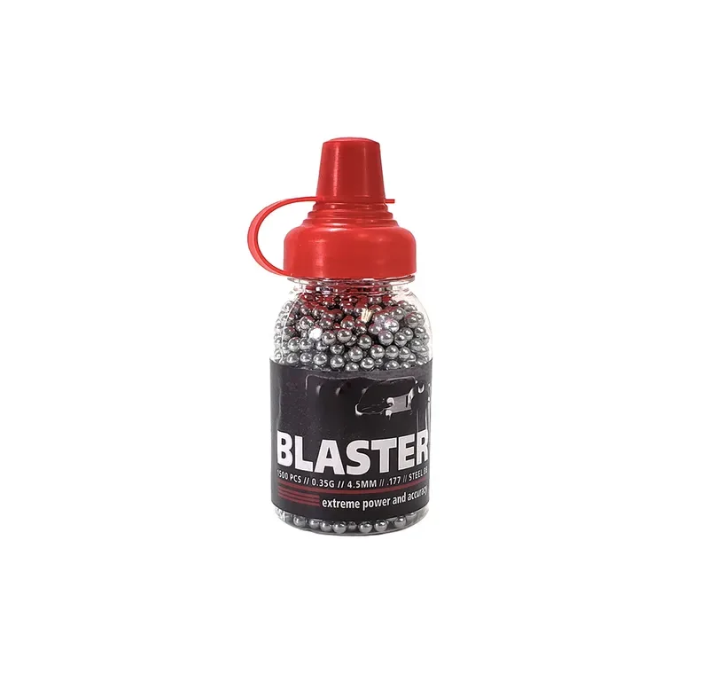 ASG Blaster steel BBs, 4.5mm, 0.35g, 1.500 pcs, bottle