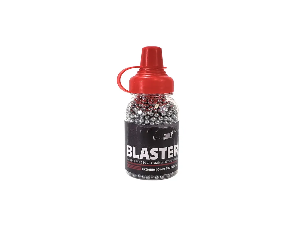 ASG Blaster steel BBs, 4.5mm, 0.35g, 1.500 pcs, bottle