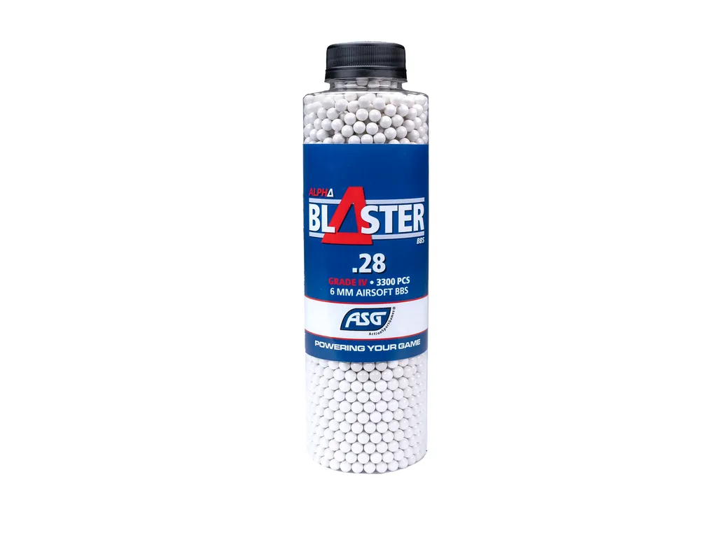 ASG Alpha Blaster BBs, 0.28g, 3300 pcs, bottle