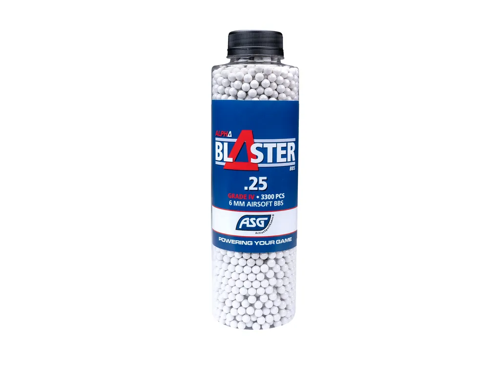 ASG Alpha Blaster BBs, 0.25g, 3300 pcs, bottle