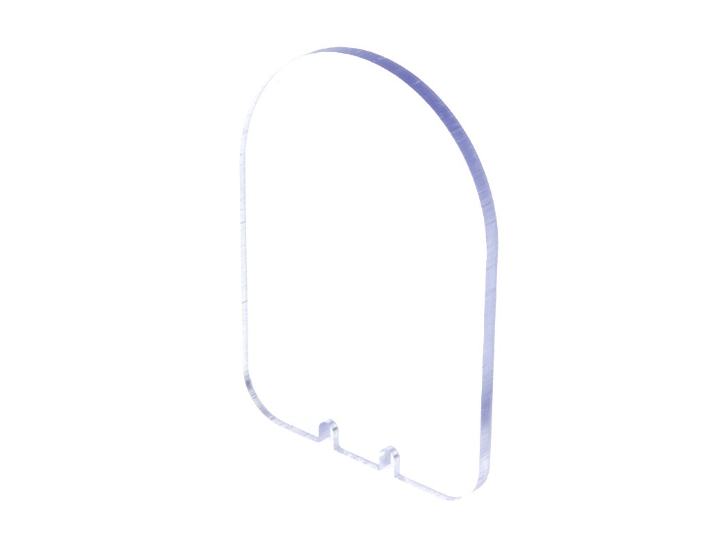 AirsoftPro Spare protective glass for red dots - 50 x 70 mm, Rounded