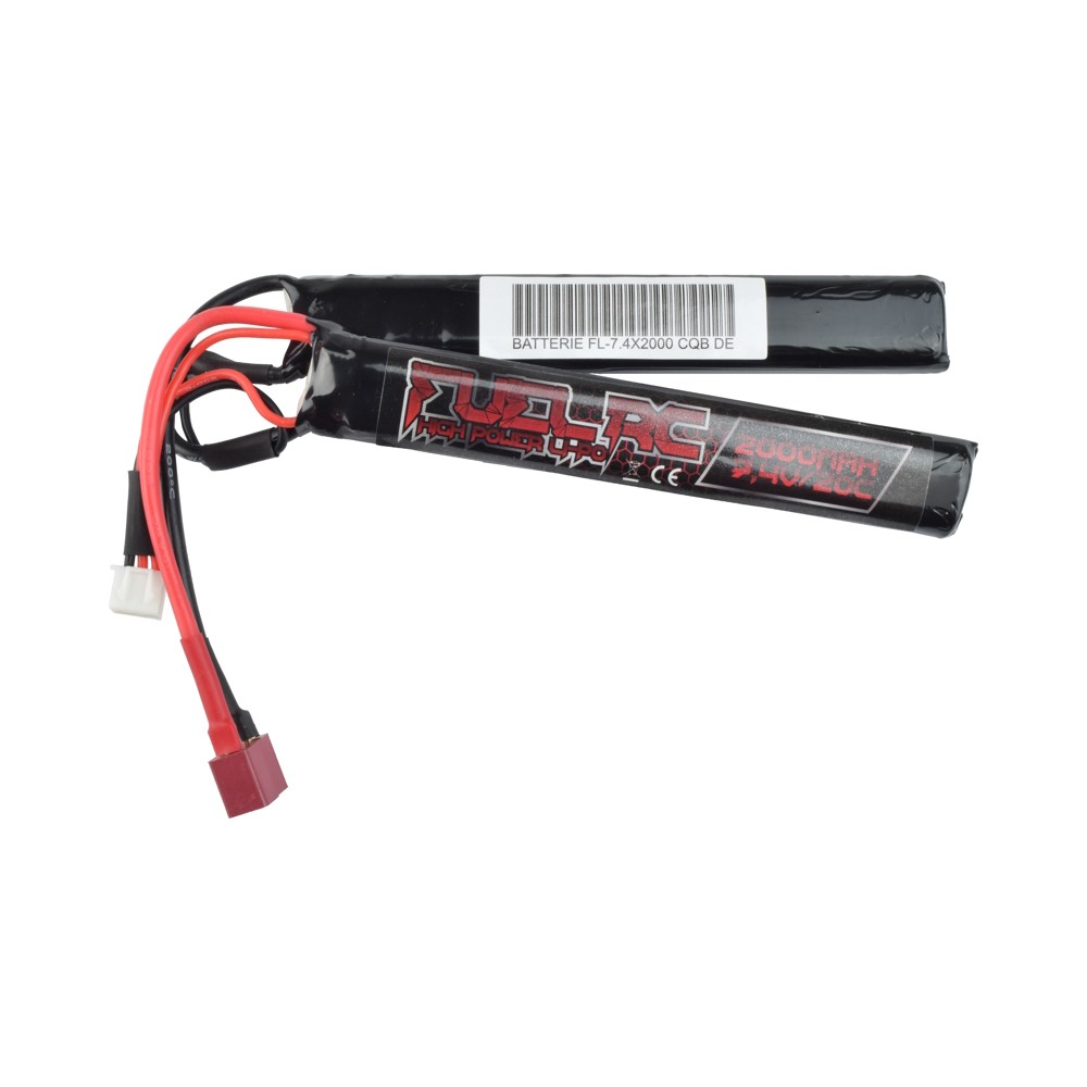 FUEL LI-PO BATTERY 7.4V X 2000MAH 20C NUNCHUCK DEANS PLUG