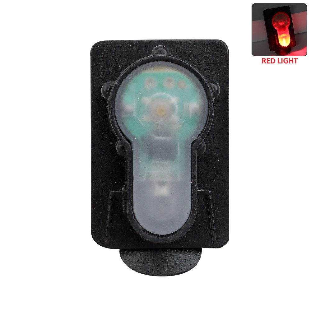 WOSPORT CLIP-ON SIGNAL LIGHT RED WITH BLACK FRAME