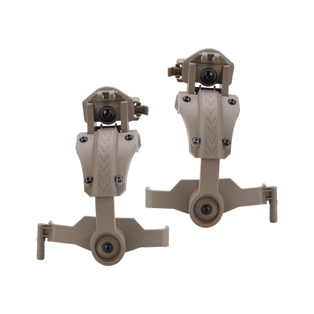ZTAC TACTICAL COMTAC HEADSET BRACKETS FOR ARC RAILS TAN
