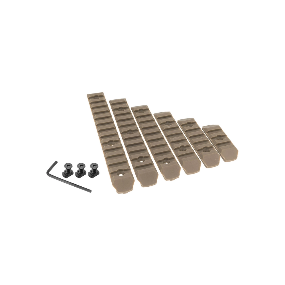 BO Manufacture M-LOK 6-Piece Picatinny Rail Set Tan